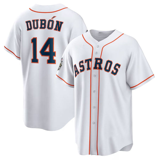 Houston Astros #14 Mauricio Dubón Home Replica Player Jersey - White Stitched Baseball Jersey