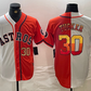 Houston Astros #30 Kyle Tucker White Orange Split Stitched Baseball Jerseys