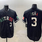 Houston Astros #3 Jeremy Pena Black Mexico With World Serise Champions Patch Cool Base Stitched Baseball Jersey