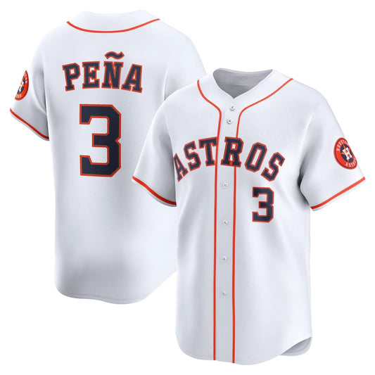 Houston Astros #3 Jeremy Peña Home Limited Player Jersey - White Stitched Baseball Jersey