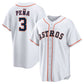 Houston Astros #3 Jeremy Peña Home Replica Jersey - White Stitched Baseball Jersey