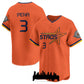 Houston Astros #3 Jeremy Pena Orange 2025 City Connect Limited Stitched Baseball Jersey