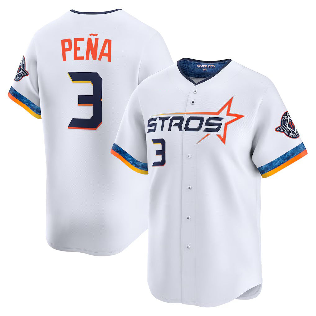 Houston Astros #3 Jeremy Peña White 2025 City Connect Limited Player Stitched Baseball Jersey