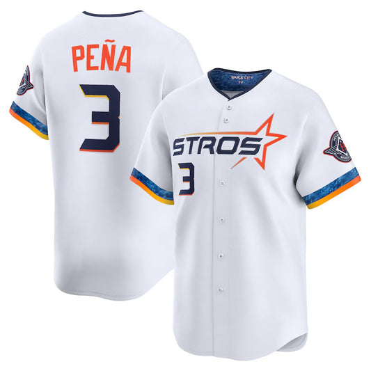 Houston Astros #3 Jeremy Peña White 2025 City Connect Limited Player Stitched Baseball Jersey