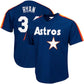 Houston Astros #34 Nolan Ryan Mitchell & Ness Cooperstown Collection Big & Tall Mesh Batting Practice Jersey - Navy Baseball Stitched Jerseys