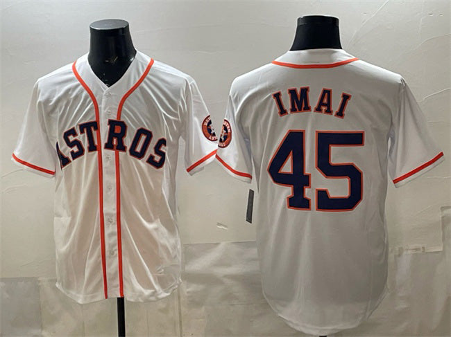 Houston Astros #45 Tatsuya Imai White Cool Base Stitched Baseball Jersey