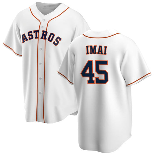 Houston Astros #45 Tatsuya Imai White Home Limited Player Stitched Baseball Jersey