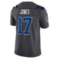 IN.Colts #17 Daniel Jones Anthracite 2026 Rivalries Collection Stitched Limited Football Jersey