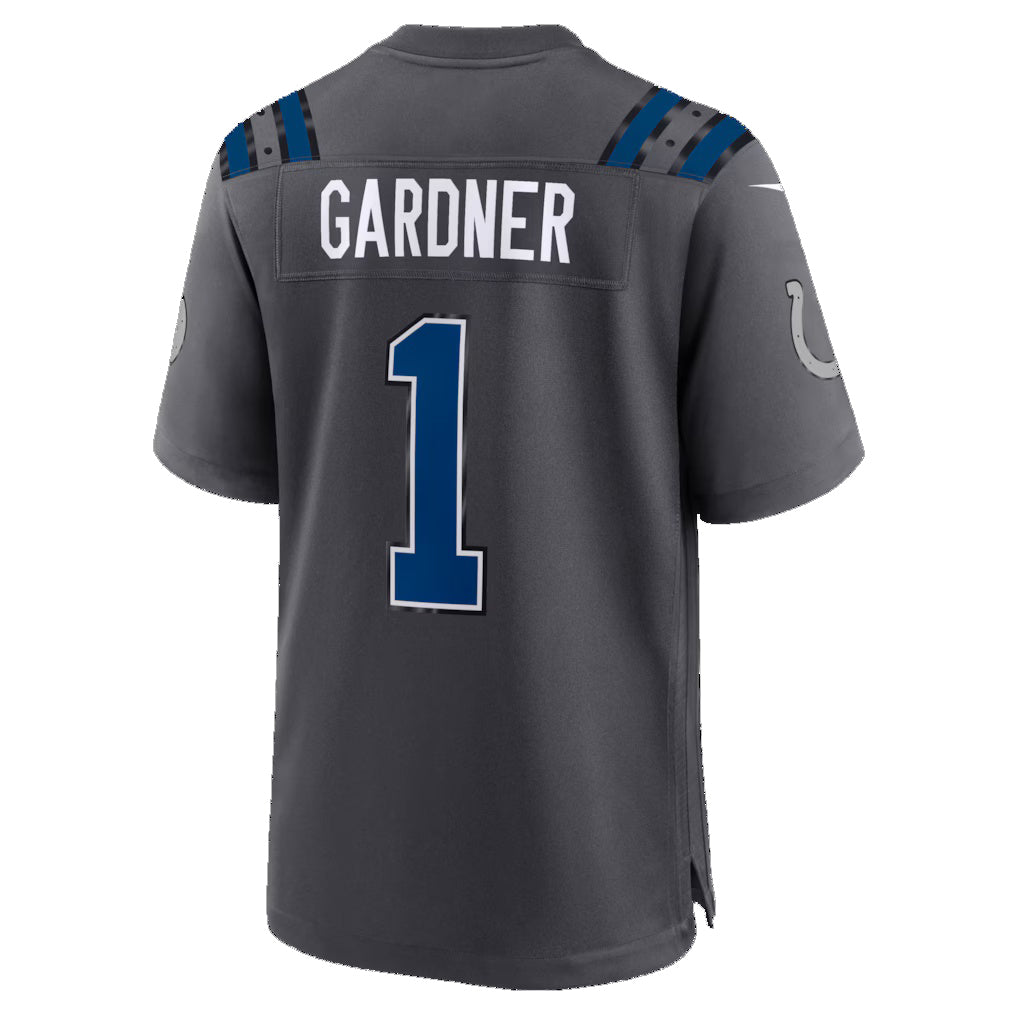 IN.Colts #1 Ahmad Sauce Gardner Anthracite 2026 Rivalries Collection Game Football Jersey