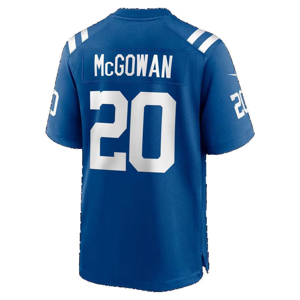IN.Colts #20 Seth McGowan Royal Team Game Football Jersey