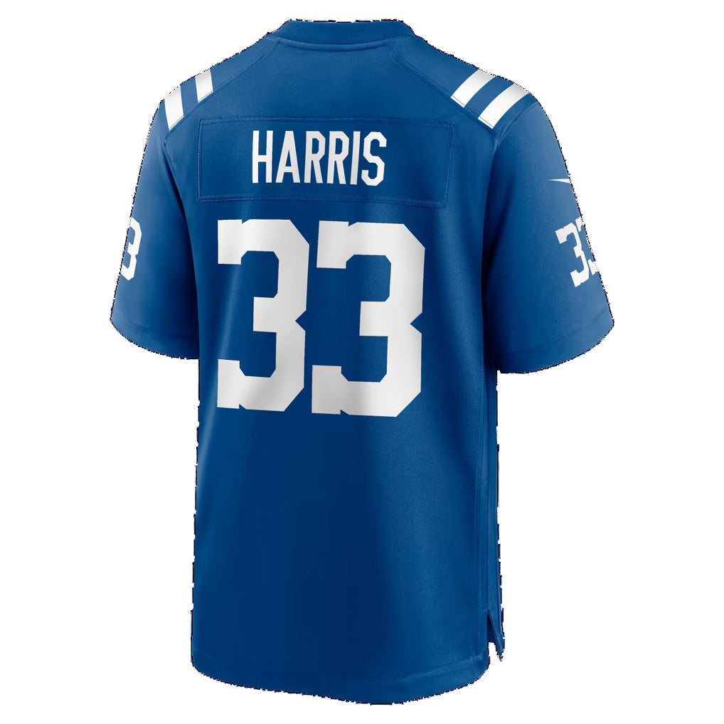 IN.Colts #33 Kenneth Harris Royal Team Game Football Jersey