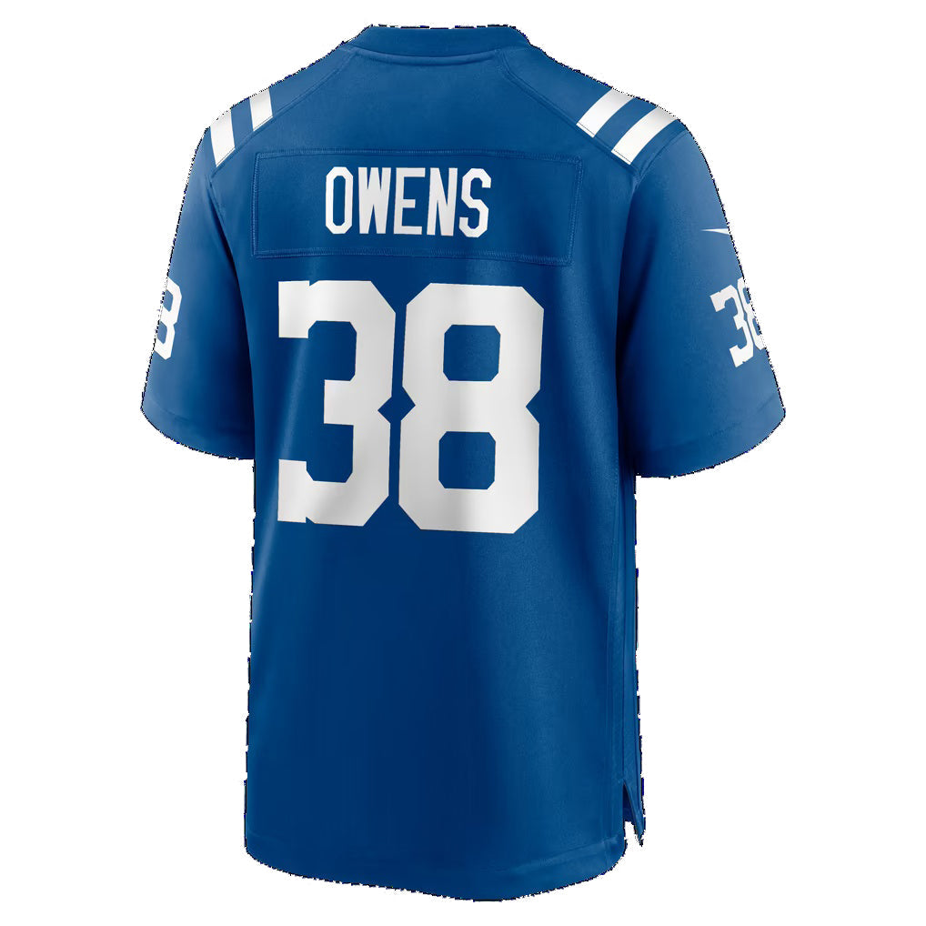 IN.Colts #38 Jonathan Owens Royal Team Game Football Jersey