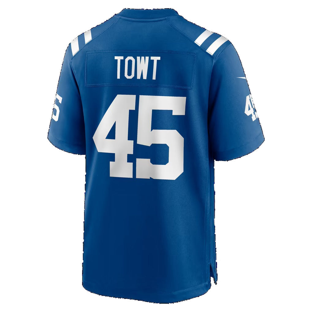 IN.Colts #45 Carson Towt Royal Puhics Game Player Jersey