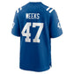 IN.Colts #47 West Weeks Royal Team Game Football Jersey