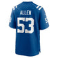 IN.Colts #53 CJ Allen Royal Team Game Football Jersey