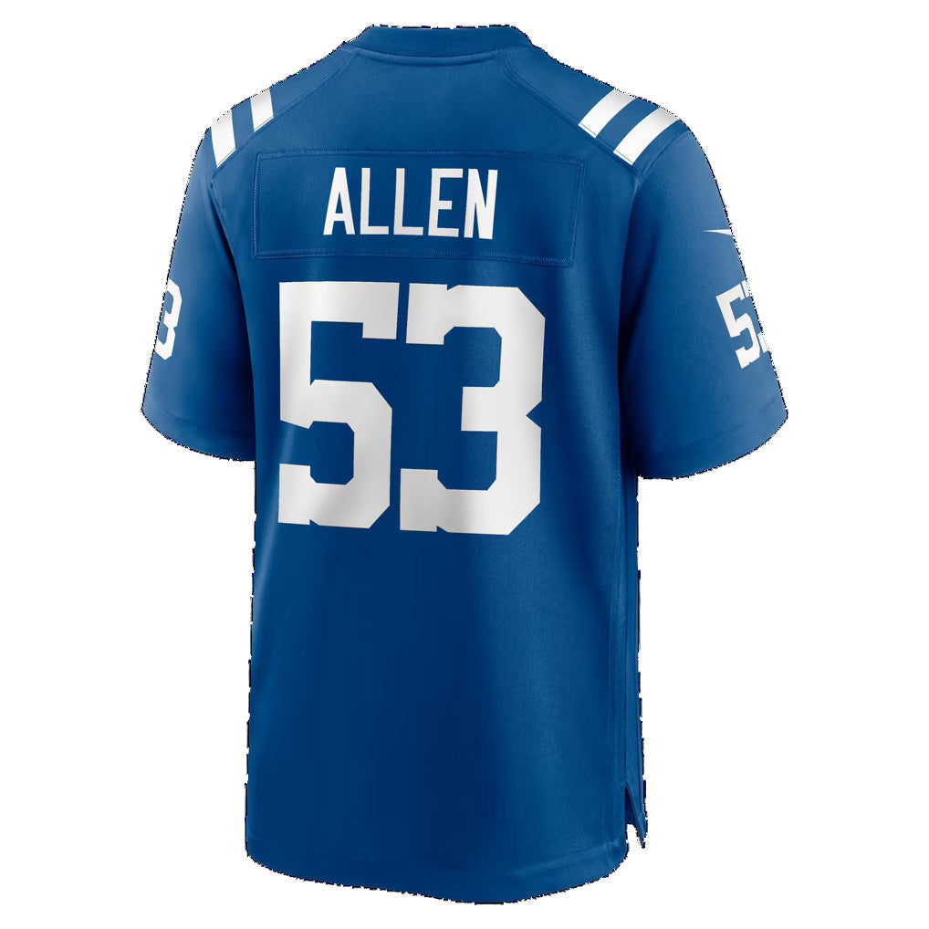 IN.Colts #53 CJ Allen Royal Team Game Football Jersey