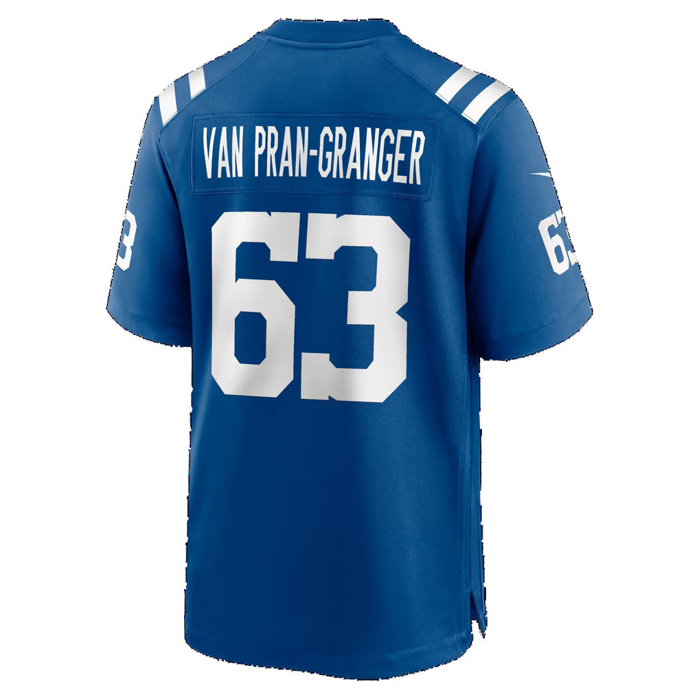 IN.Colts #63 Sedrick Van Pran-Granger Royal Team Game Football Jersey