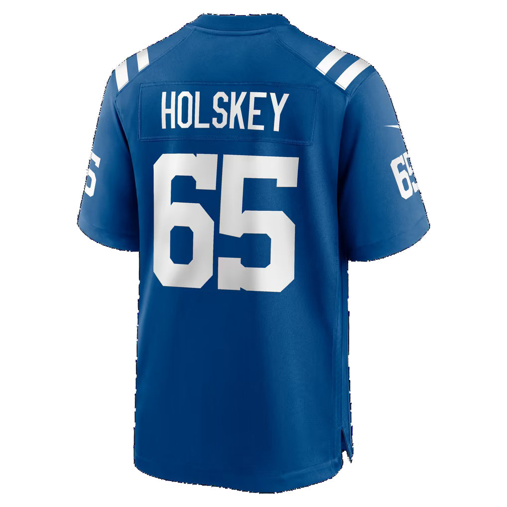 IN.Colts #65 Reid Holskey Royal Team Game Football Jersey