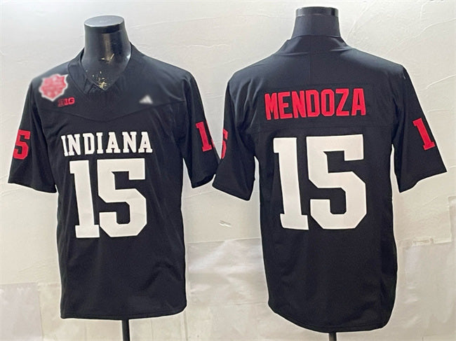 IN.Hoosiers #15 Fernando Mendoza Black F.U.S.E. 2025 National Champions Patch Stitched Football American College Jerseys