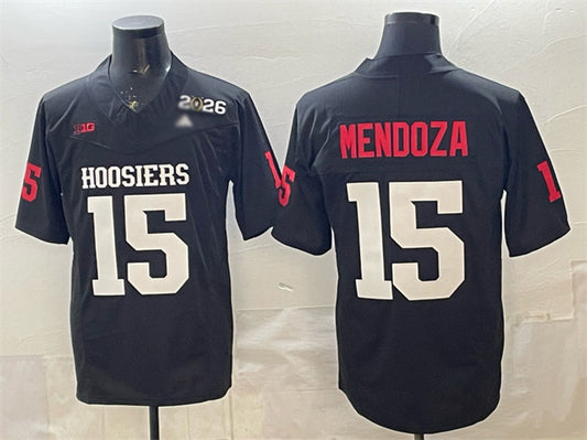 IN.Hoosiers #15 Fernando Mendoza Black F.U.S.E. 2026 Patch Stitched Basketball American College Jerseys