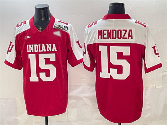 IN.Hoosiers #15 Fernando Mendoza Red Alternate F.U.S.E. 2026 Patch Stitched Football American College Jerseys