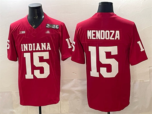IN.Hoosiers #15 Fernando Mendoza Red F.U.S.E. 2026 Patch Stitched Basketball American College Jerseys