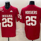 IN.Hoosiers #25 Hoosiers Red F.U.S.E. 2025 National Champions Patch Stitched Football American College Jerseys