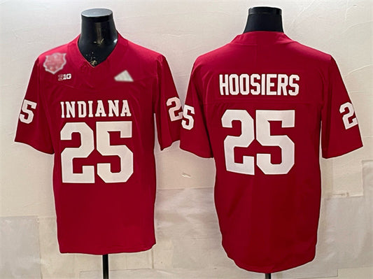 IN.Hoosiers #25 Hoosiers Red F.U.S.E. 2025 National Champions Patch Stitched Football American College Jerseys