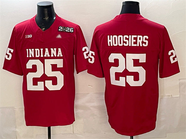 IN.Hoosiers #25 Hoosiers Red F.U.S.E. 2026 Patch Stitched Football American College Jerseys