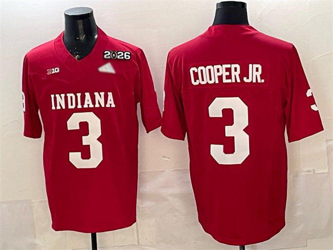 IN.Hoosiers #3 Omar Cooper Jr. Red F.U.S.E. 2026 Patch Stitched Football American College Jerseys