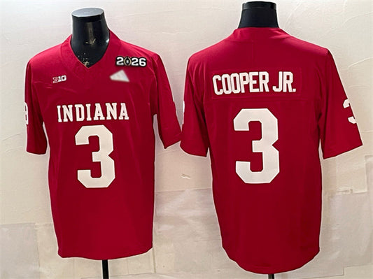 IN.Hoosiers #3 Omar Cooper Jr. Red F.U.S.E. 2026 Patch Stitched Football American College Jerseys