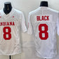 IN.Hoosiers #8 Kaelon Black White F.U.S.E. 2025 National Champions Patch Stitched Football American College Jerseys