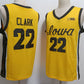 I.Hawkeyes #22 Caitlin Clark Yellow Stitched Jersey American College Jerseys