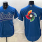Italy Baseball Blue 2026 World Baseball Classic Big Logo Home Stadium Stitched Baseball Jersey