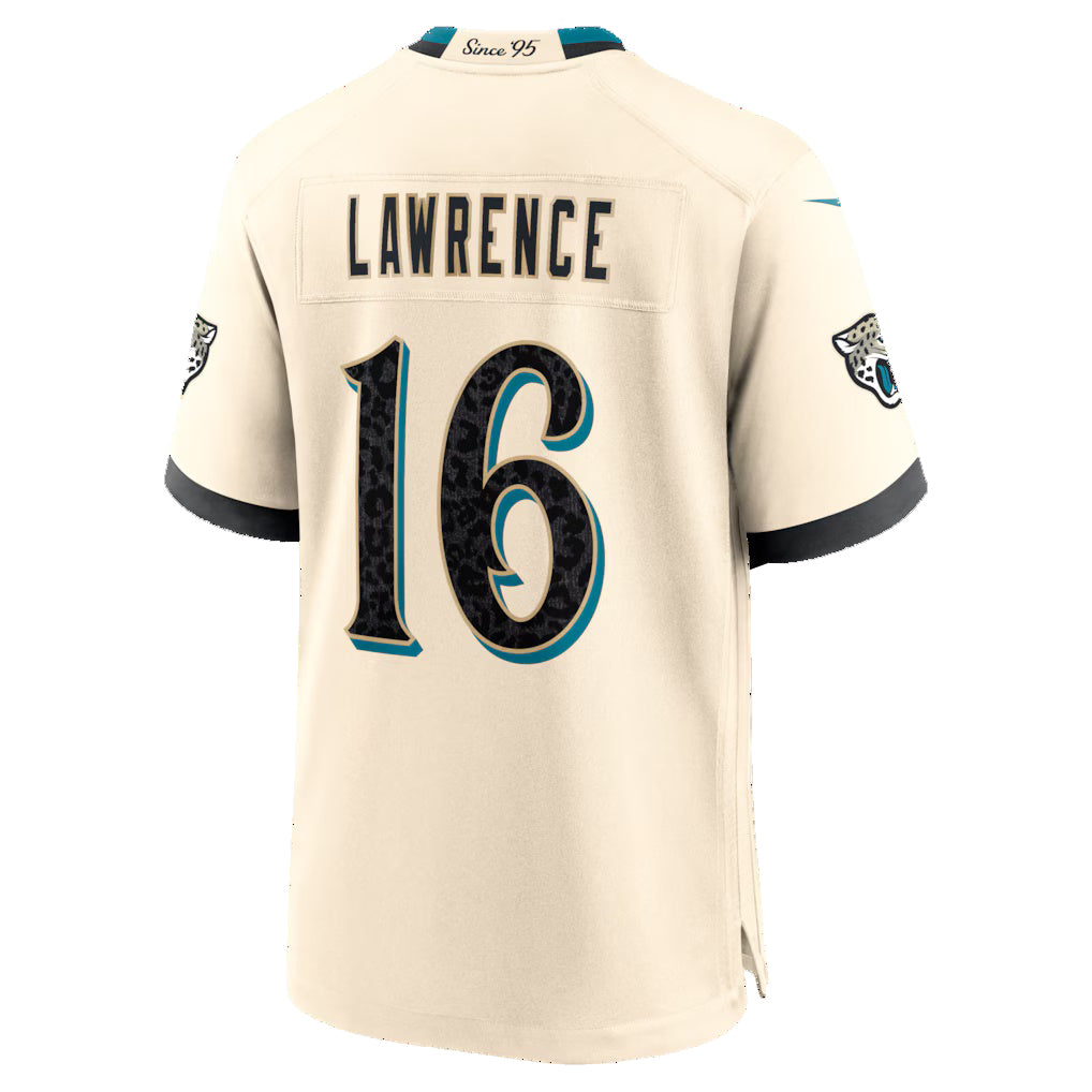J.Jaguars #16 Trevor Lawrence Natural 2026 Rivalries Collection Game Football Jersey