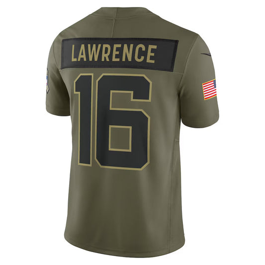 J.Jaguars #16 Trevor Lawrence Olive 2025 Salute to Service Limited American Football Jersey