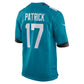 J.Jaguars #17 Tim Patrick Teal Team Game American Football Jersey