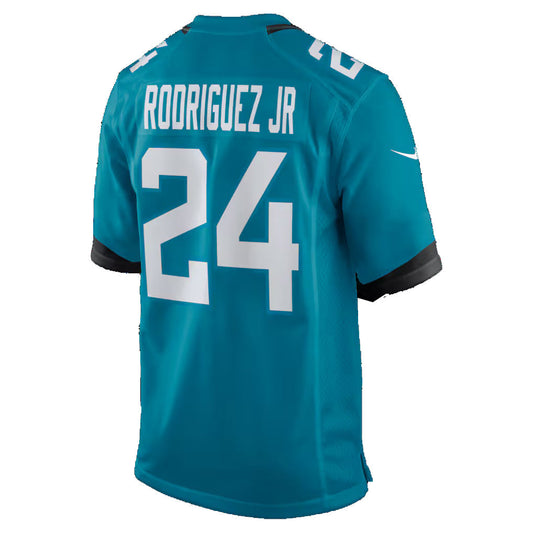J.Jaguars #24 Chris Rodriguez Jr. Teal Team Game Football Jersey