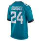 J.Jaguars #24 Chris Rodriguez Teal Team Game American Football Jersey