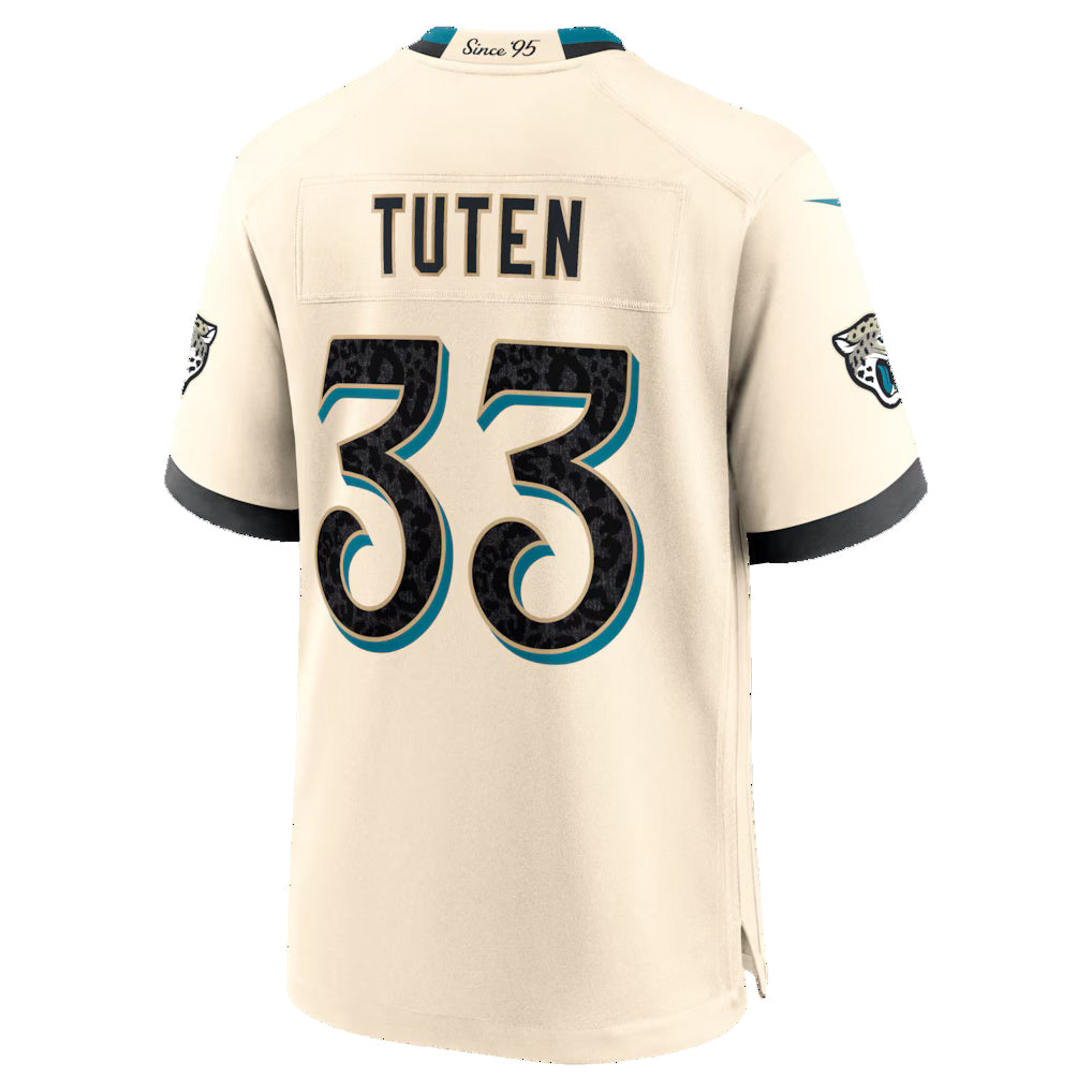 J.Jaguars #33 Bhayshul Tuten Natural 2026 Rivalries Collection Game Football Jersey