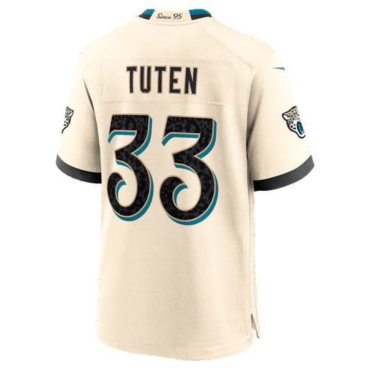 J.Jaguars #33 Bhayshul Tuten Natural 2026 Rivalries Collection Game Football Jersey