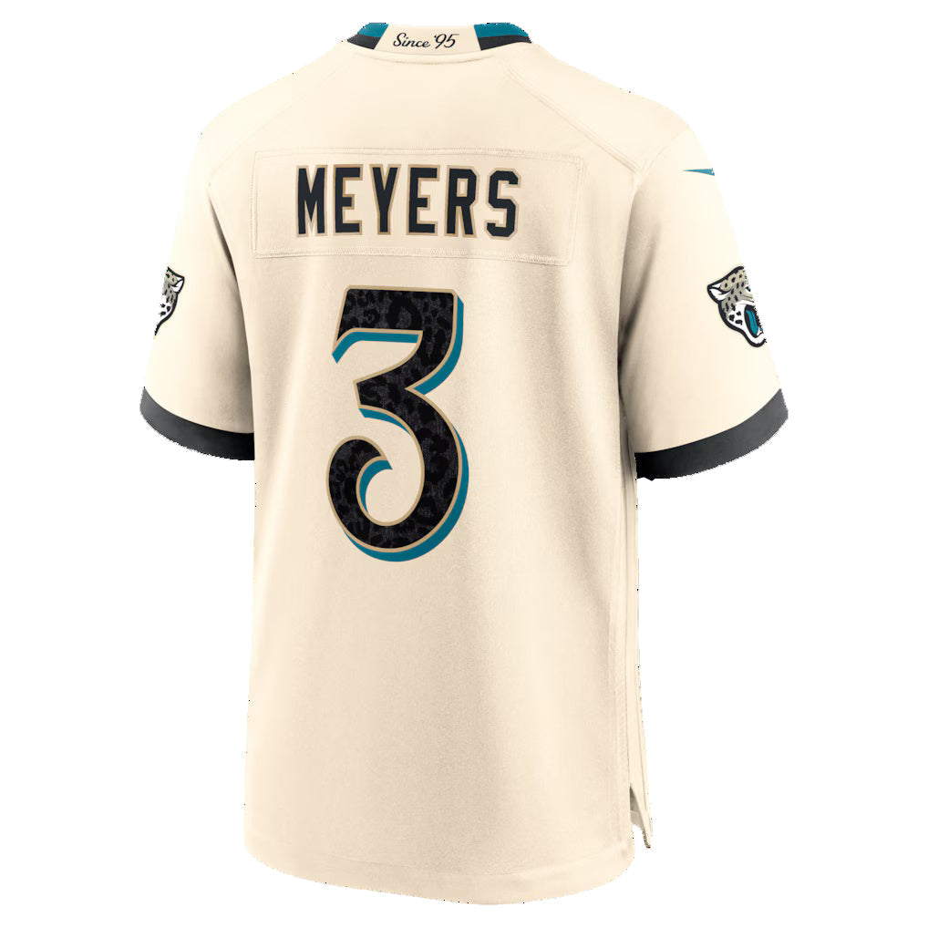 J.Jaguars #3 Jakobi Meyers Natural 2026 Rivalries Collection Game Football Jersey