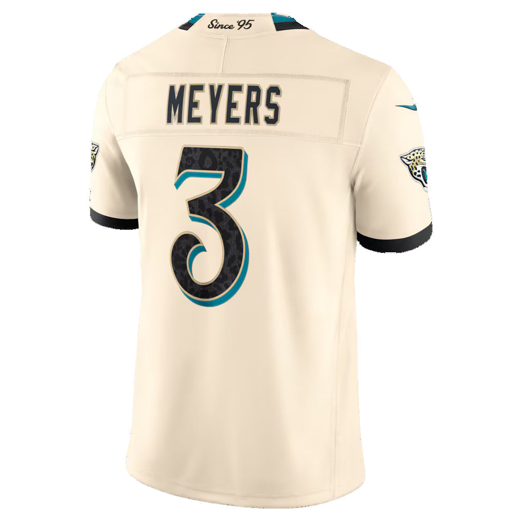 J.Jaguars #3 Jakobi Meyers Natural 2026 Rivalries Collection Stitched Limited Football Jersey
