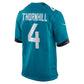 J.Jaguars #4 Juan Thornhill Teal Team Game American Football Jersey