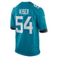 J.Jaguars #54 Jack Kiser Teal Team Game American Football Jersey