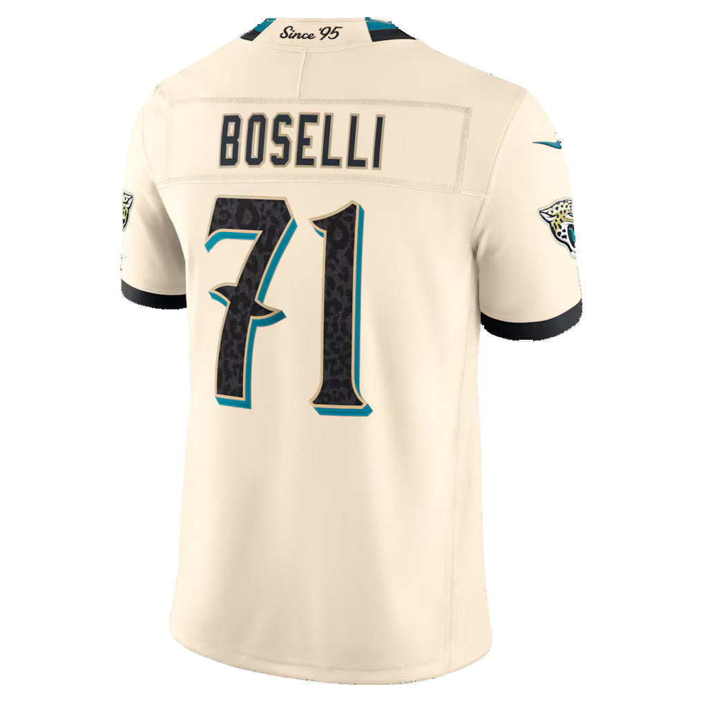 J.Jaguars #71 Tony Boselli Natural 2026 Rivalries Collection Stitched Limited Football Jersey