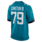 J.Jaguars #79 Geron Christian Sr. Teal Team Game Football Jersey
