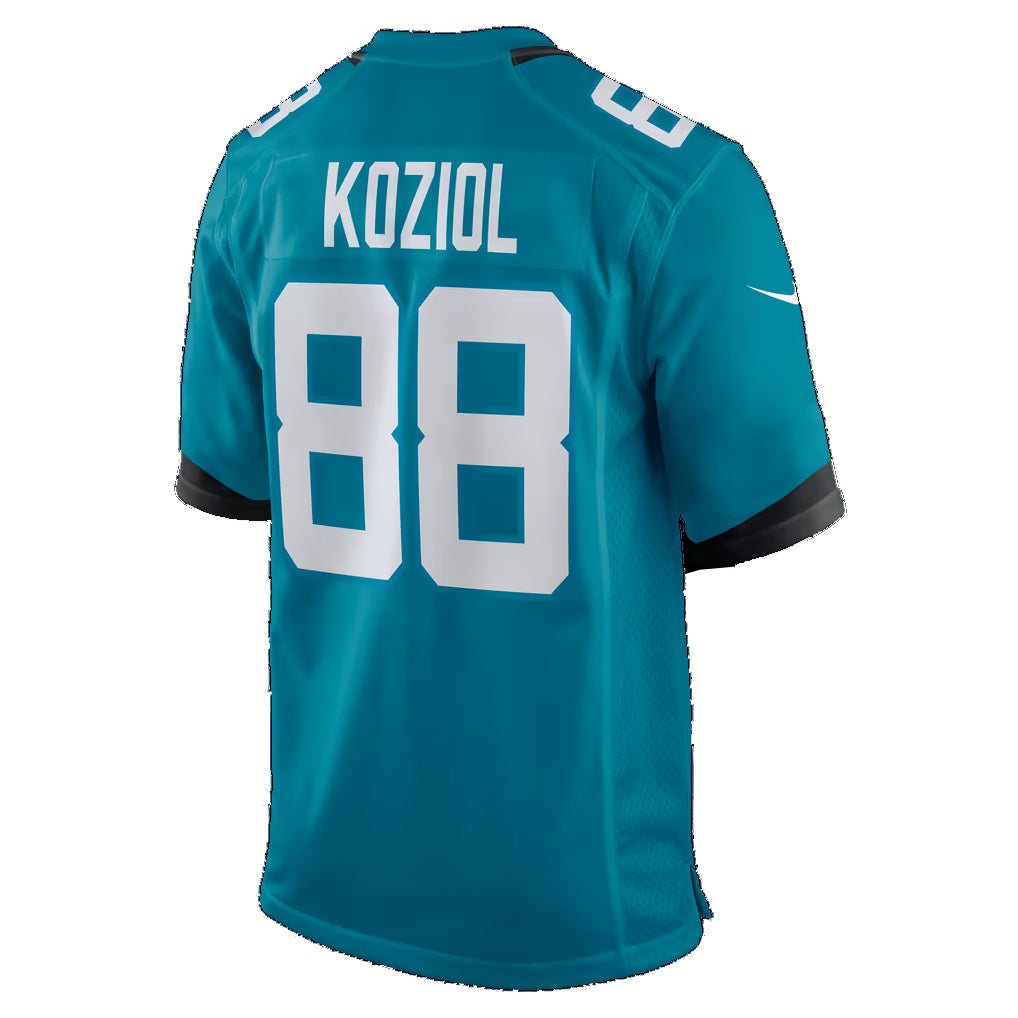 J.Jaguars #88 Tanner Koziol Teal Team Game Football Jersey