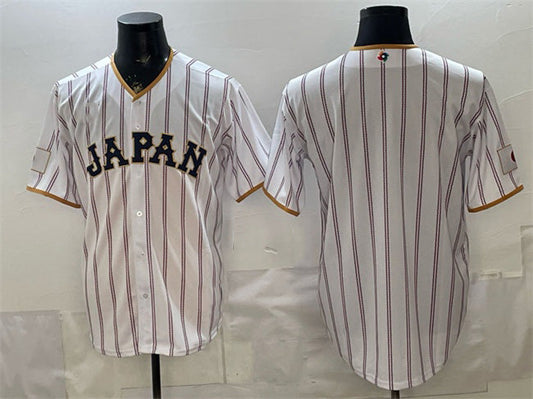 Japan Baseball Blank White 2026 World Baseball Classic Home Stadium Stitched Baseball Jersey