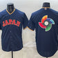 Japan Baseball Team Big Logo Navy 2026 World Baseball Classic Road Stadium Stitched Baseball Jersey